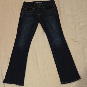 American Eagle Outfitters Women's Deep Blue Flare Jeans